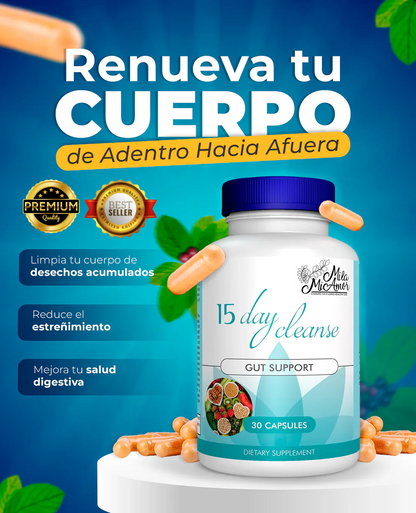 Day Cleanse-Limpieza de 15 Dias™ ✅(60 cápsulas, tratamiento completo) +ENVÍO GRATIS